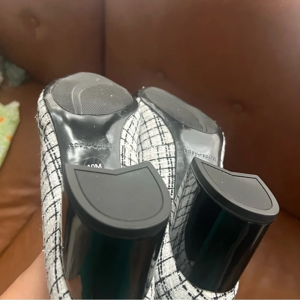 Easy Spirit Cheryl Dress Pumps Black Ivory Neutral Leather Office Formal Sz 10M - Picture 12 of 15